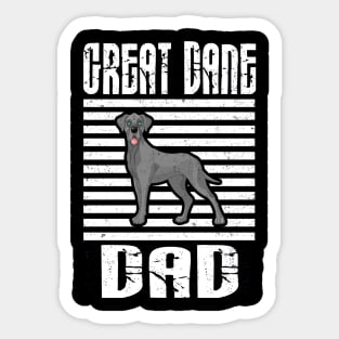 Great Dane Dad Proud Dogs Sticker